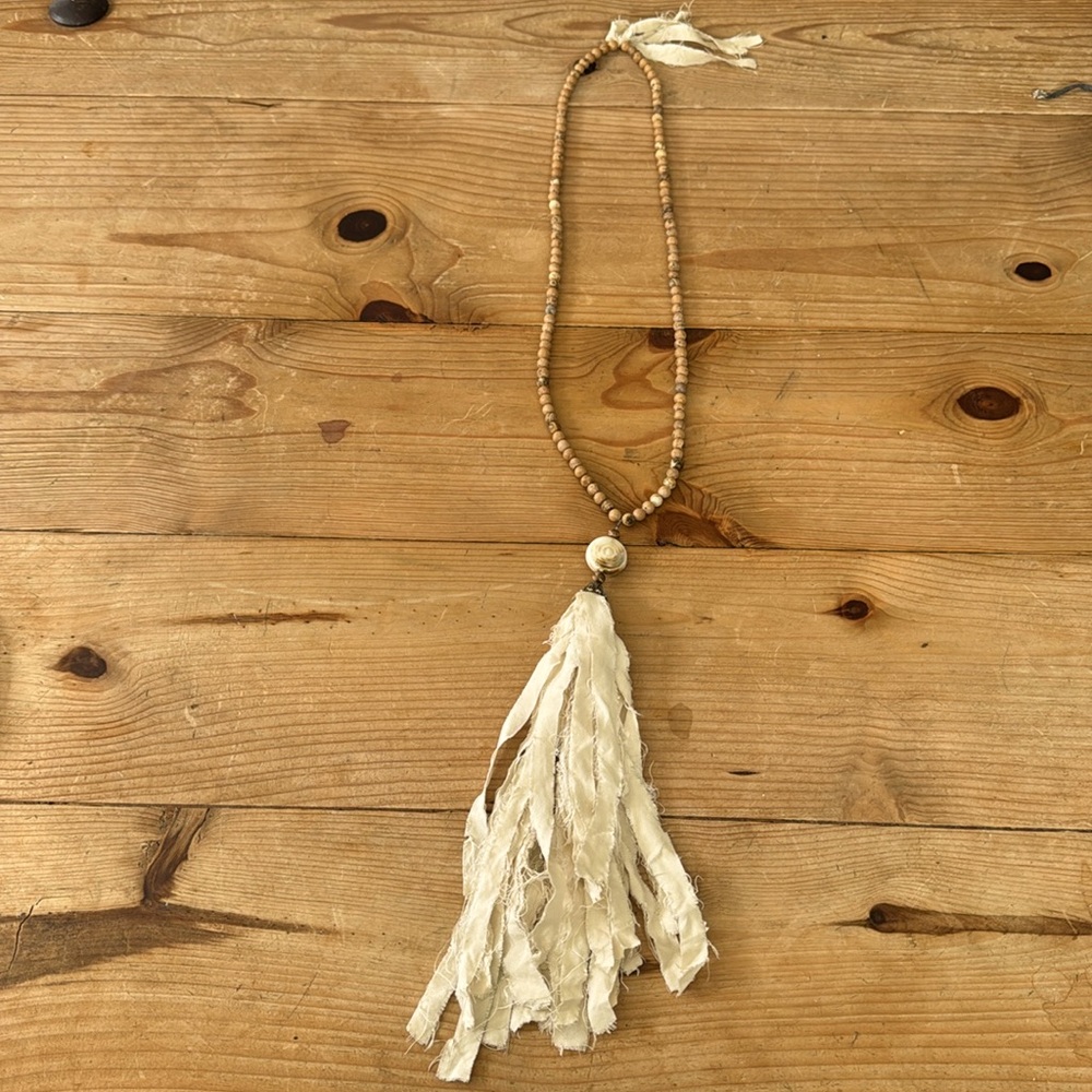 Bead and tassel necklace